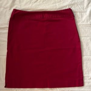 Red pencil skirt